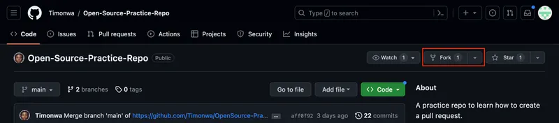 How to fork a GitHub repo