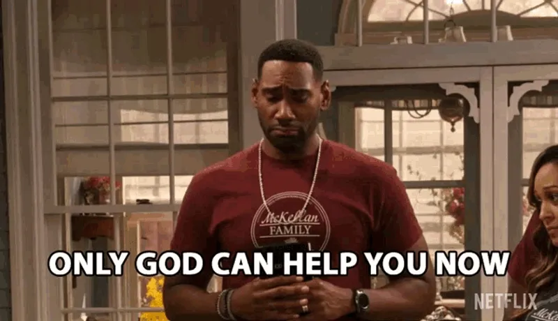 Man saying 'only God Can Save You'