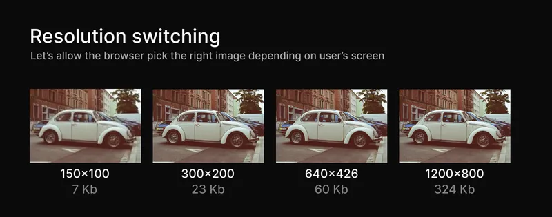The left car is probably looking horrible on your screen, because it's too blurry