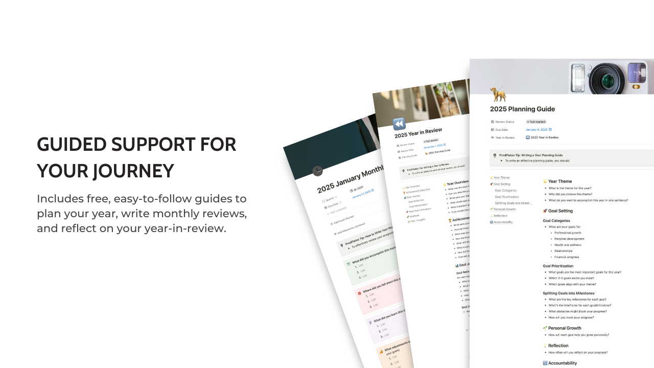 Yearly Goals Planner and Tracker Notion Template — image 3