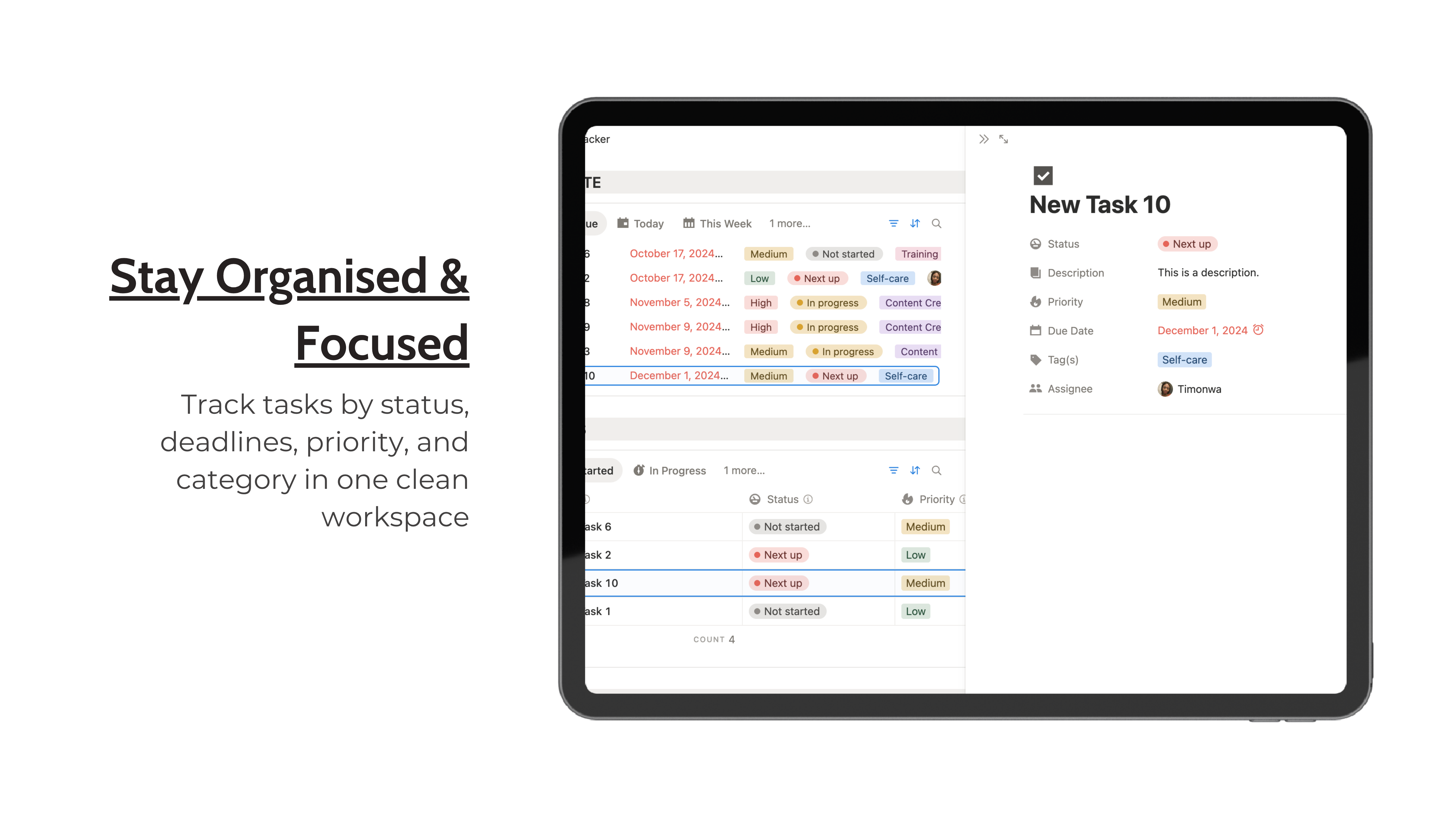 To-Do List & Task Tracker Notion Template — image 2
